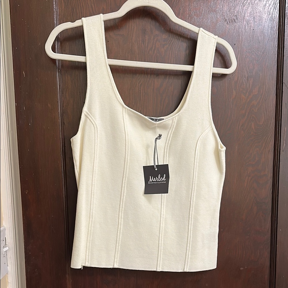 Marled Ivory Tank Top